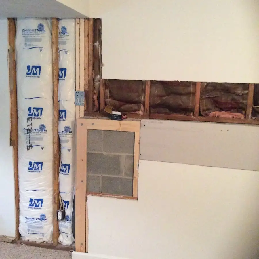 Wall insulation replacement during Structural Drying in Ilion